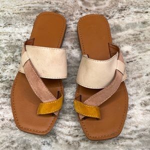 Frye Felix Band Slip On Leather Sandals Size 7